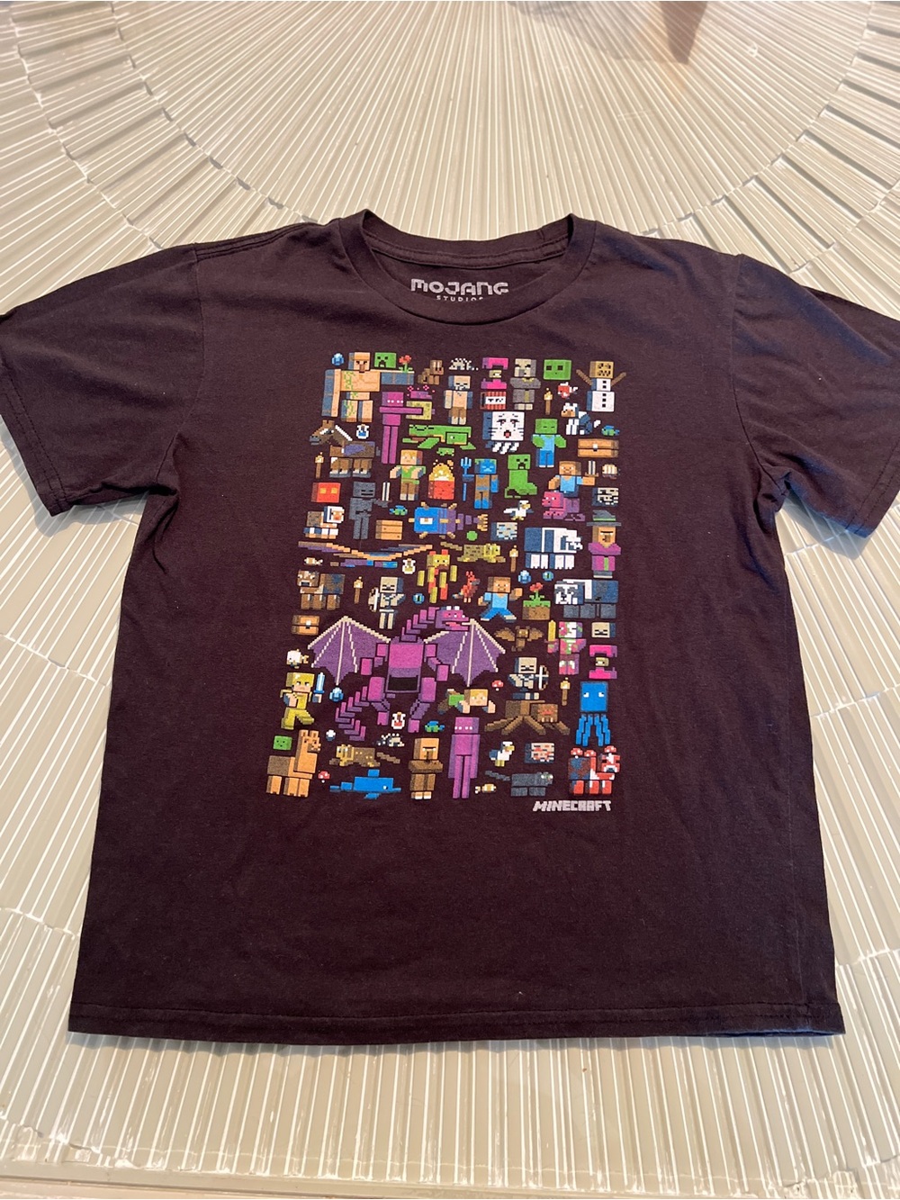 Minecraft Kids Black Pixel Characters Graphic Tee -